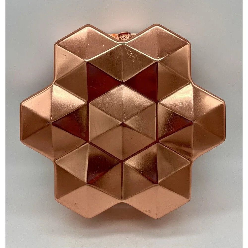 Copper Jello Mold Geometric Star Honeycomb Wall Decor